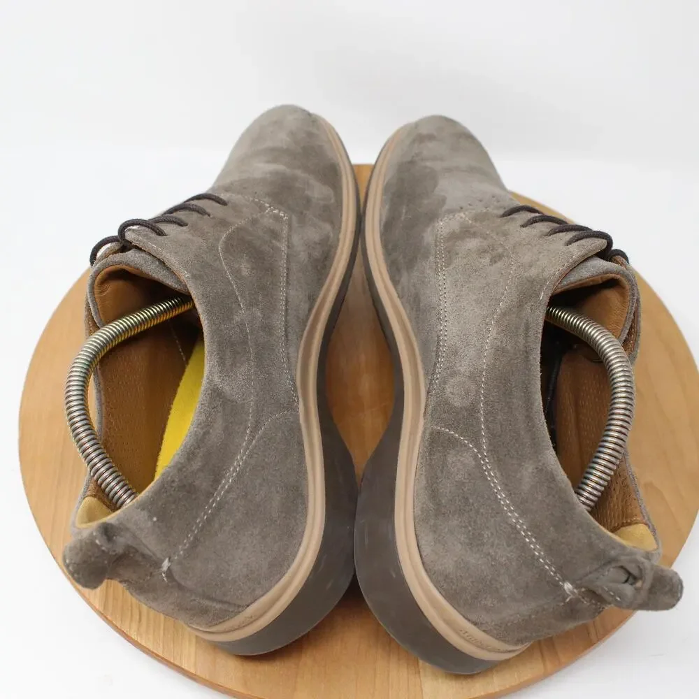 Gray Suede Derby Shoes - Men's Classic Lace-Up